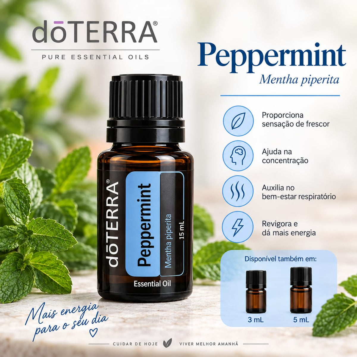 Óleo Essencial dōTERRA Peppermint (Mentha piperita)