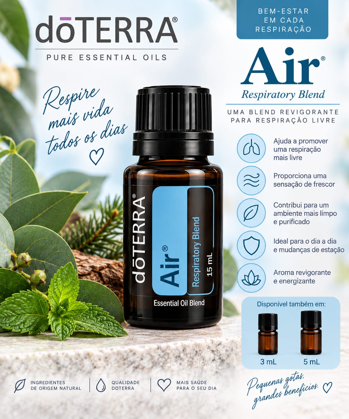Óleo Essencial dōTERRA Air® (Respiratory Blend)