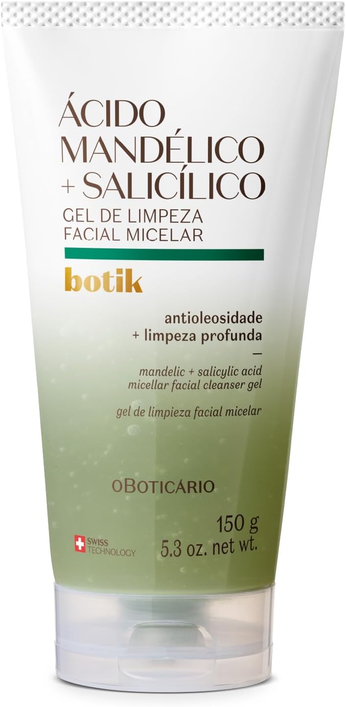 Gel de Limpeza Facial Micelar Ácido Mandélico + Salicílico Botik, 150g