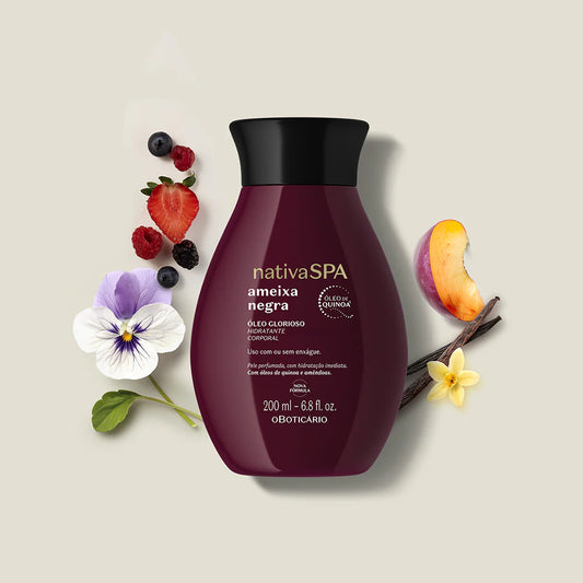 Óleo Glorioso de Banho Nativa Spa Ameixa Negra, 200ml