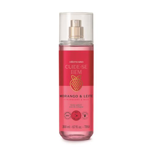 Body Splash Cuide-se Bem Morango e Leite 200ml