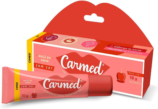 Carmed Maçã do Amor Hidratante Labial com cor 10g