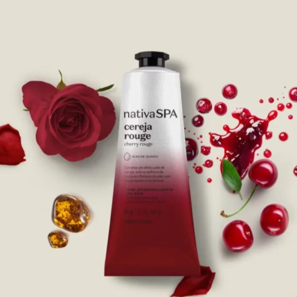 Creme de Mãos Nativa Spa Cereja Rouge, 50g