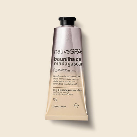Creme de Mãos Nativa Spa Baunilha de Madagascar, 75g