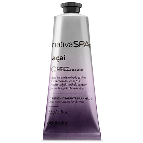 Creme de Mãos Nativa Spa Açaí, 75g