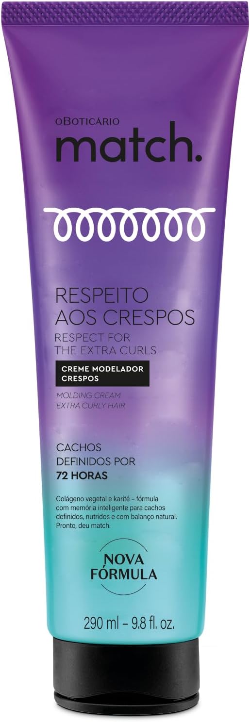 Creme Modelador Crespos Match Respeito aos Cachos, 290ml