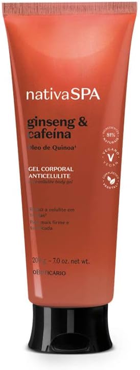 Gel corporel tonifiant au ginseng et à la caféine Nativa SPA, 200 g