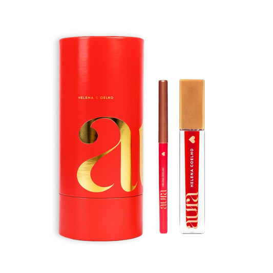 Coffret de Natal Aura Signature Lips Unbreakable Red