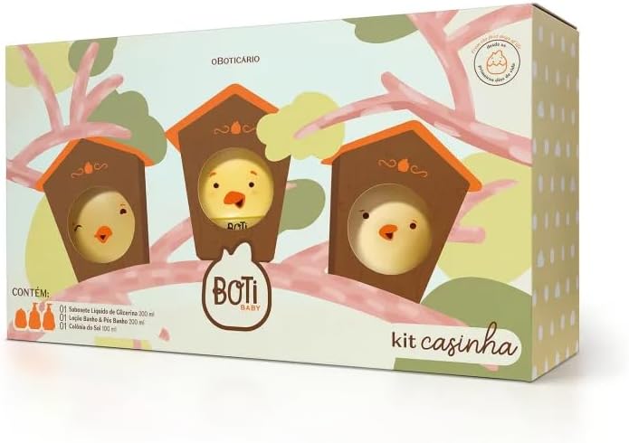 Coffret Boti Baby Casinha : Eau de Cologne + Savon liquide + Lotion hydratante (3 articles)