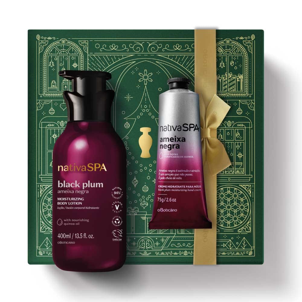 Kit de Natal Nativa SPA Ameixa Negra