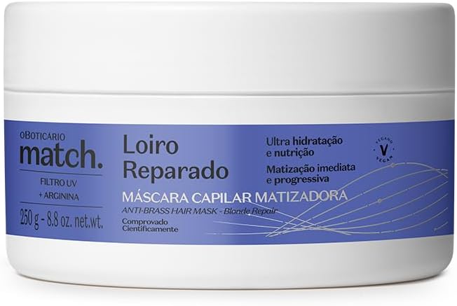 Máscara Matizadora Match Loiro Reparado, 300ml