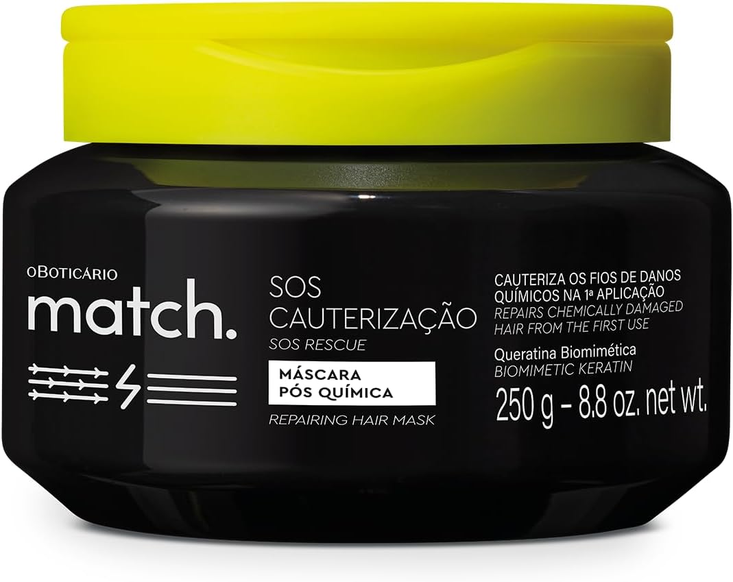 Máscara Pós-Química Match SOS Cauterização, 250 ml