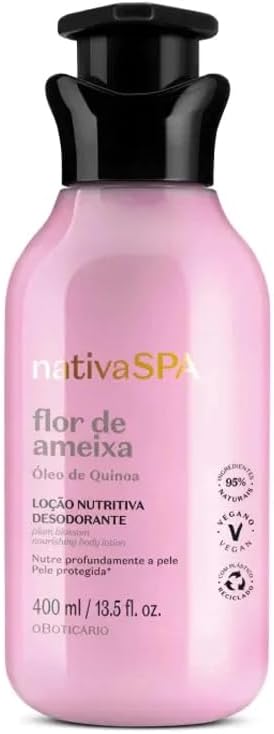 Loção Hidratante Nativa Spa Flor de Ameixa, 400ml