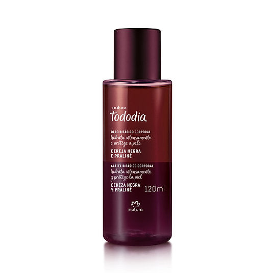 Oleo Bifasico Corporal Cereja Negra e Praline 120 ml