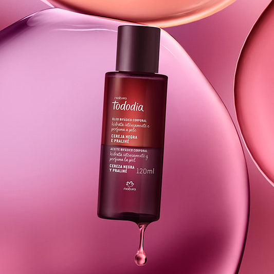 Oleo Bifasico Corporal Cereja Negra e Praline 120 ml
