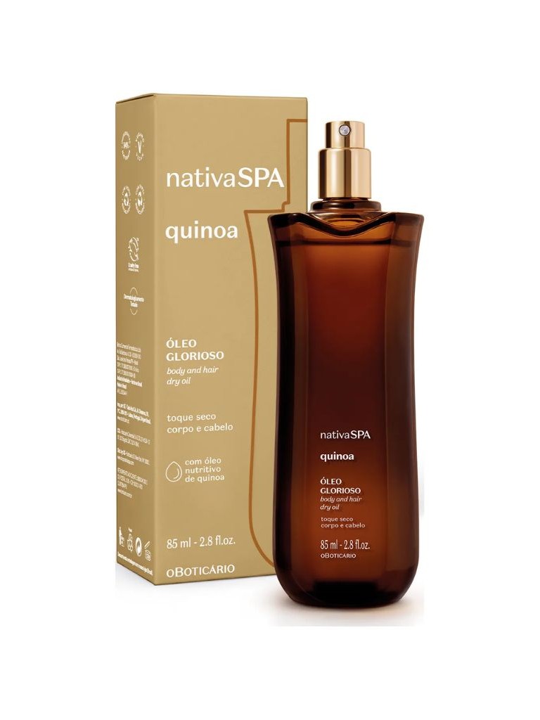 Óleo Glorioso para Corpo e Cabelo Nativa SPA Quinoa, 85ml