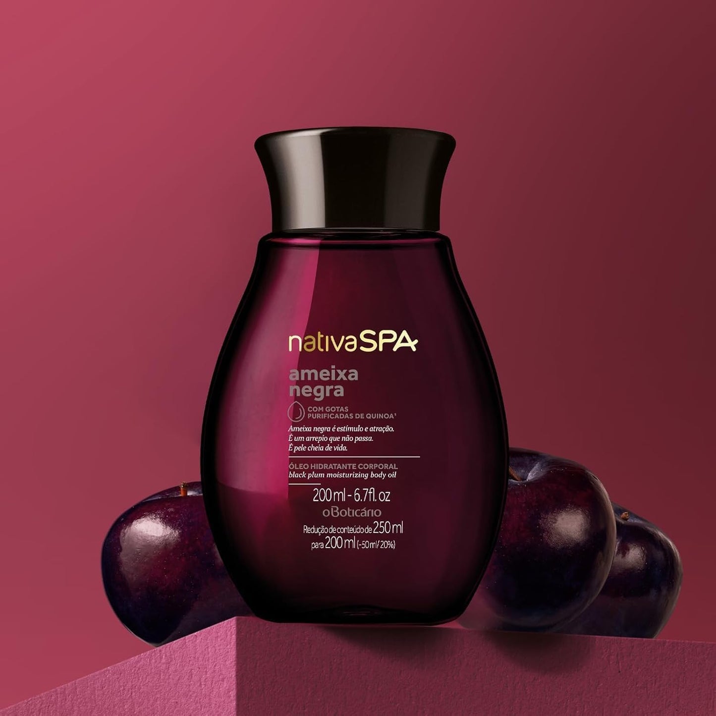 Óleo Glorioso de Banho Nativa Spa Ameixa Negra, 200ml