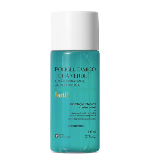 Loção Hidratante Antioleosidade Poliglutâmico + Chá Verde Botik, 110ml