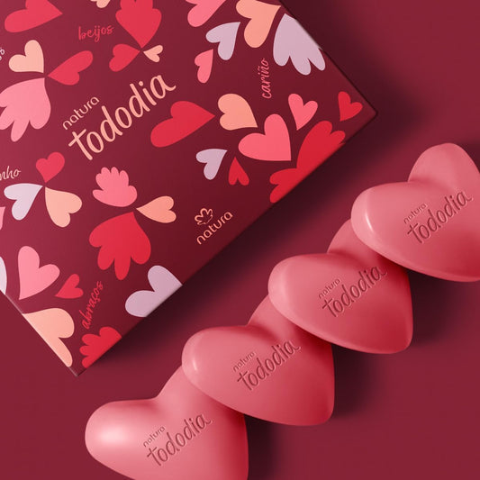 Caixa Sabonetes Sortidos Corações Tododia 4un 90g
