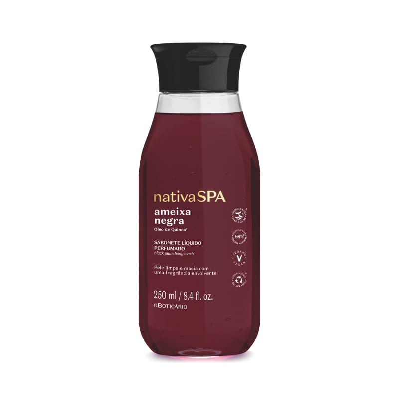Sabonete Líquido Perfumado Nativa Spa Ameixa Negra, 250ml
