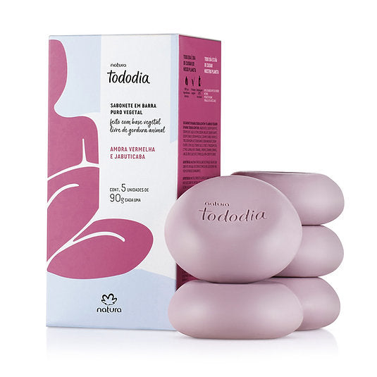Sabonete Tododia Amora Vermelha e Jabuticaba 5x90gr