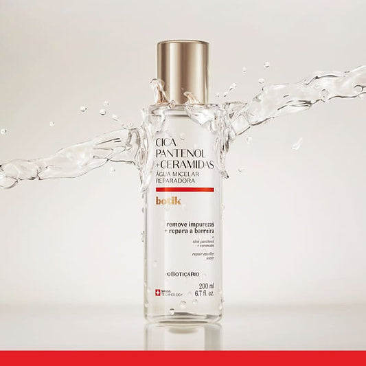 Água Micelar Reparadora Botik Cica Pantenol e Ceramidas 200ml