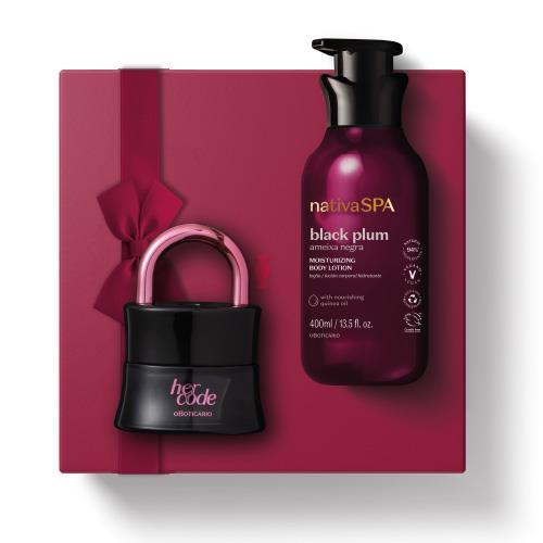 Kit de Dia do Amor Her Code Touch Ameixa Negra
