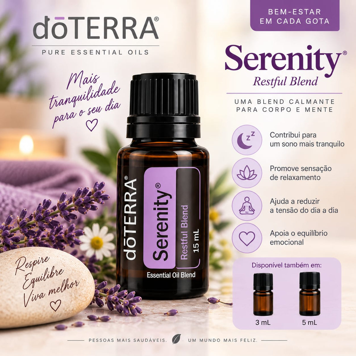 Óleo Essencial dōTERRA Serenity® (Restful Blend)