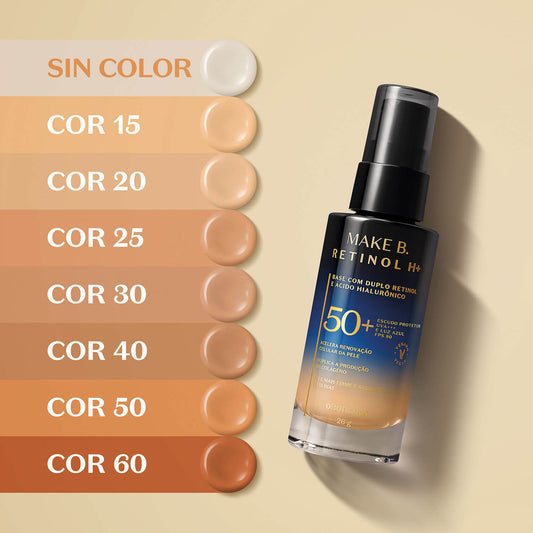 Base Líquida FPS50 + Retinol H+ Make B. Couleur 25