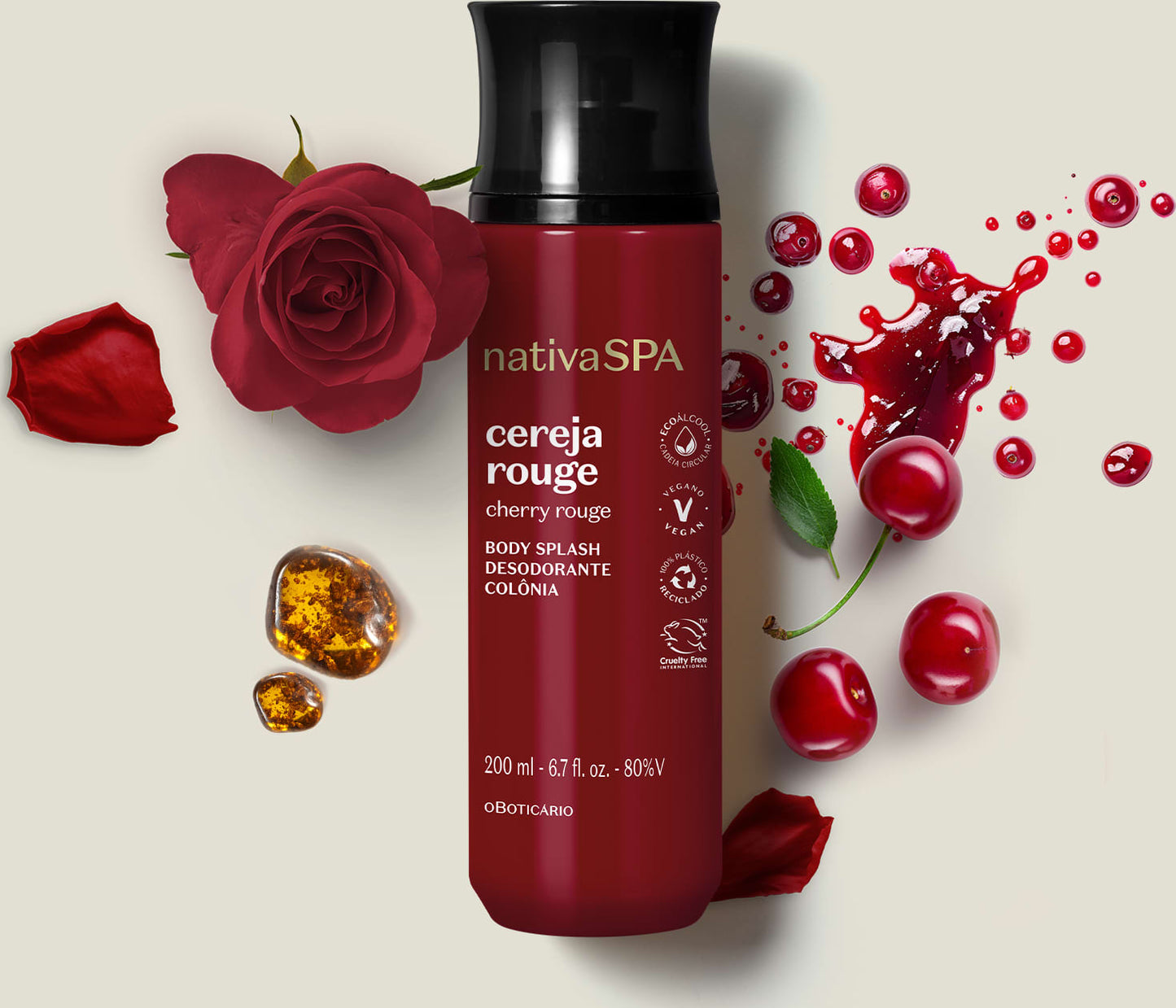 Body Splash Nativa Spa Cereja Rouge 200ml