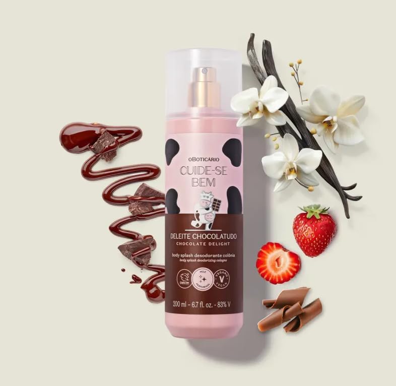 Body Splash Cuide-se Bem Deleite Chocolatudo, 200ml