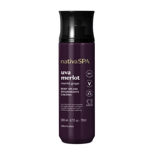 Body Splash Nativa Spa Uva Merlot, 200ml