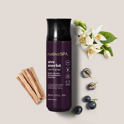 Body Splash Nativa Spa Uva Merlot, 200ml