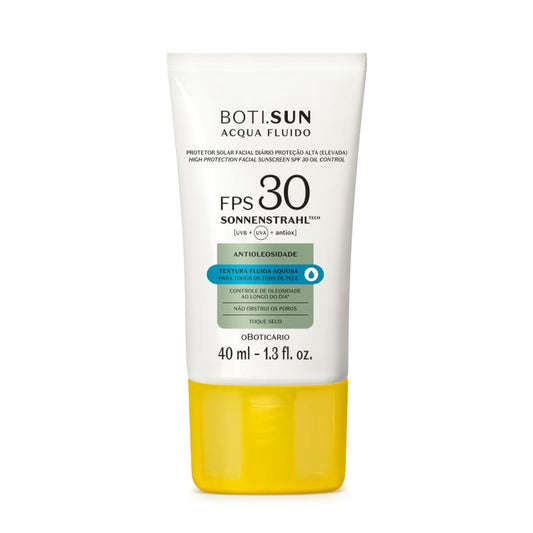 Boti.Sun Protetor Solar Facial Antioleosidade Acqua Fluido FPS30