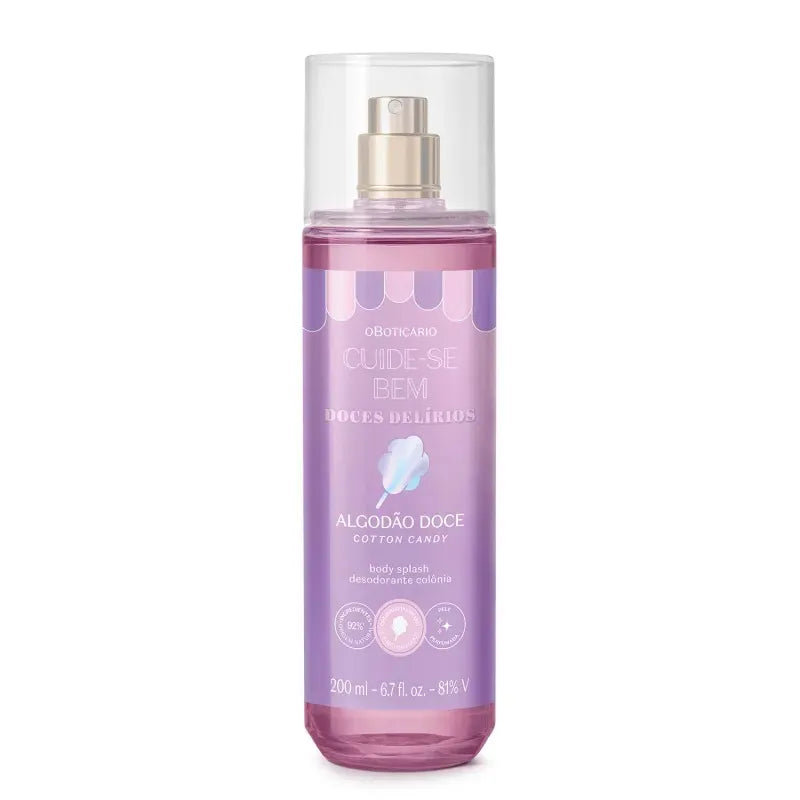 Body Splash Cuide-se Bem Algodão Doce, 200ml