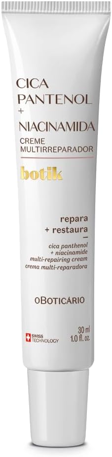 Creme Multirreparador Cica Pantenol + Niacinamida Botik, 30ml
