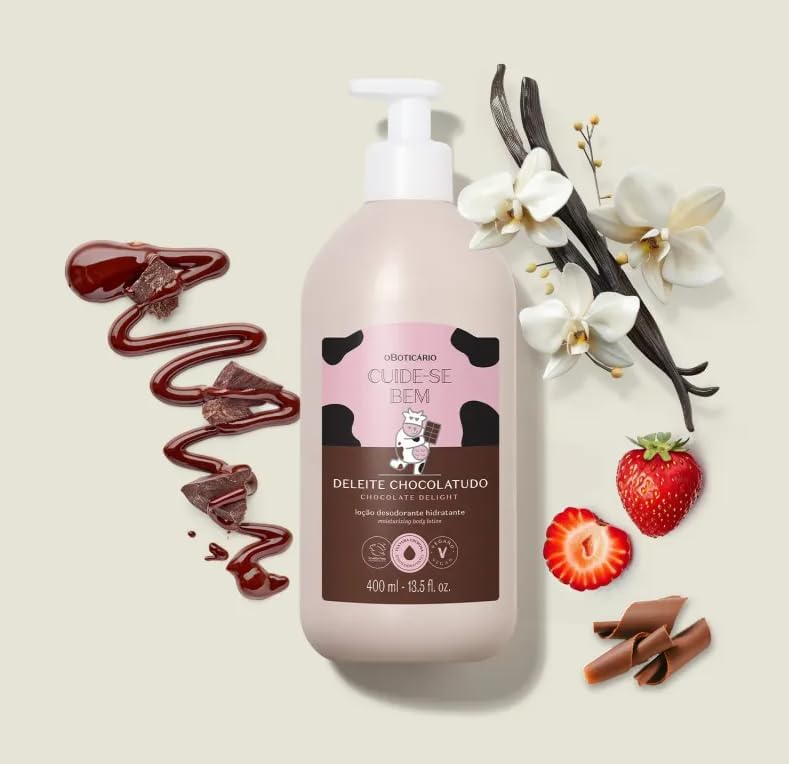 Loção Hidratante Corporal Cuide-se Bem Deleite Chocolatudo 400ml