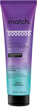 Creme Modelador Crespos Match Respeito aos Cachos, 290ml