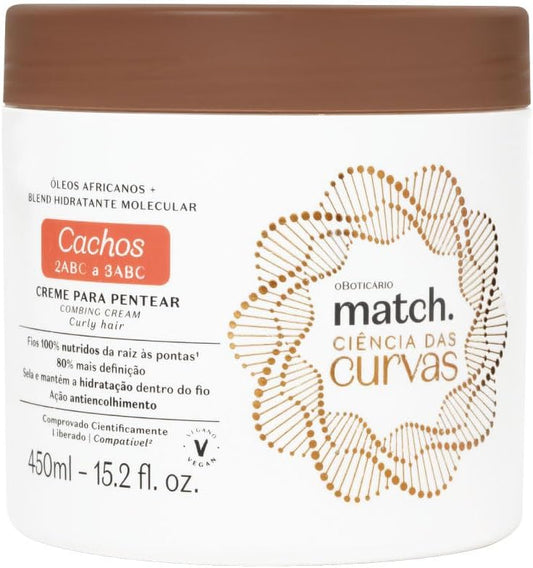 Creme para Pentear Cachos Match Ciências das Curvas, 450ml