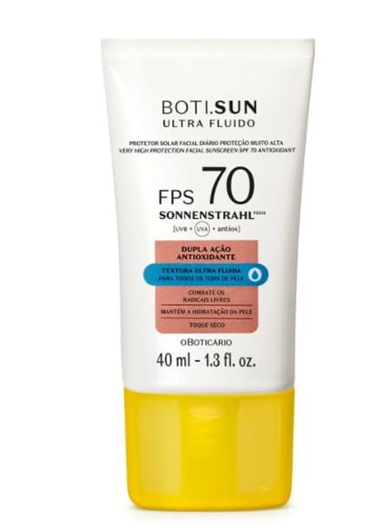 Crème solaire visage antioxydante ultra fluide SPF70, 40 ml