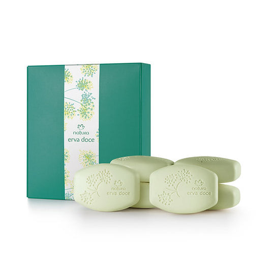 Kit de Sabonetes Erva Doce em Barra Puro Vegetal (6x50Gr) - Natura