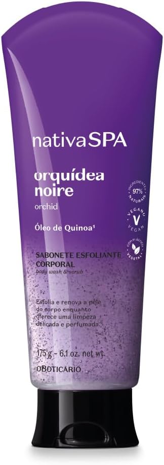 Sabonete Corporal Esfoliante Nativa Spa Orquídea Noire, 175ml