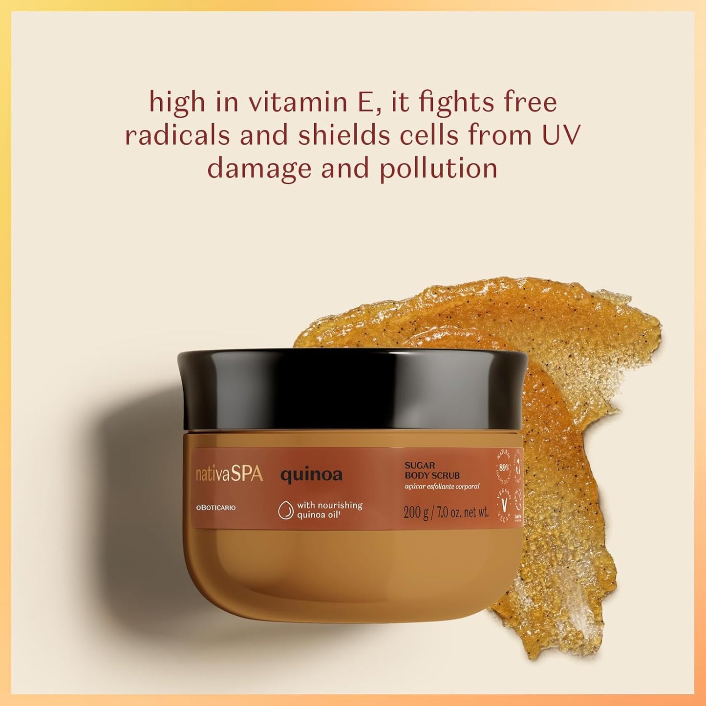 Açúcar Esfoliante Nativa Spa Quinoa, 200g