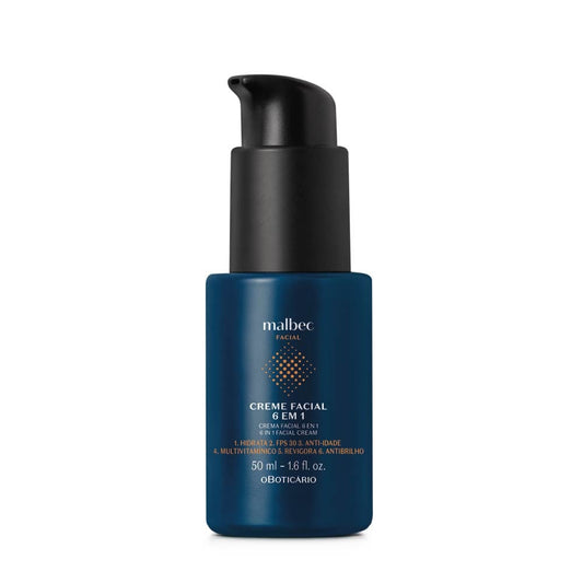 Creme hidratante facial anti-idade Malbec Club, 50 ml