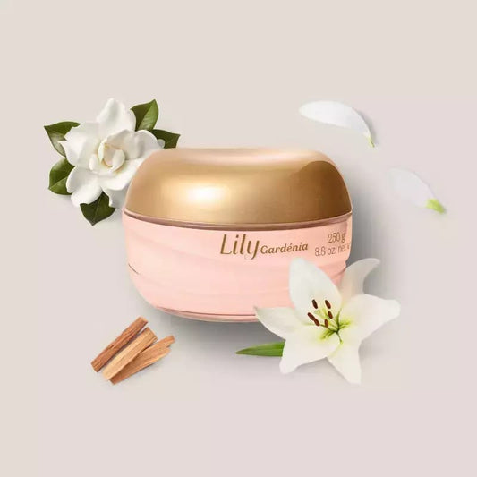 Creme Hidratante Acetinado Lily Gardénia, 250g
