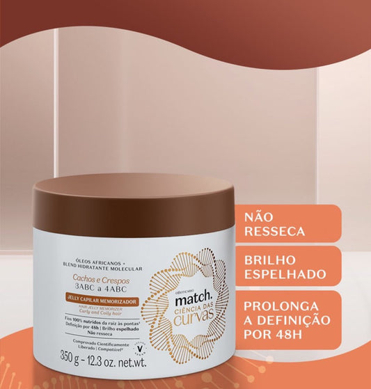 Jelly Capilar Memorizador Match Ciência das Curvas, 350g