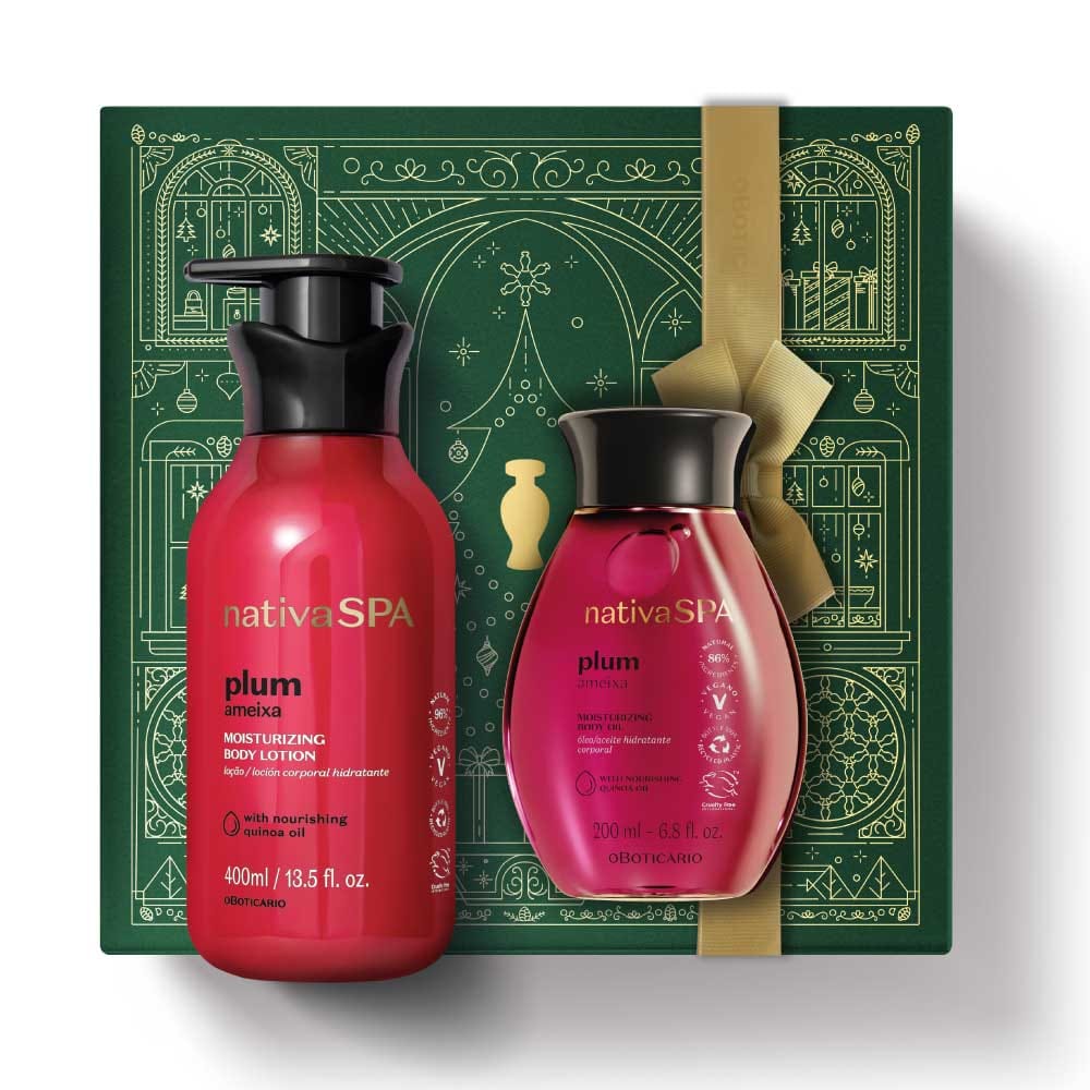 Kit de Natal Cuidado Nativa SPA Óleo Ameixa
