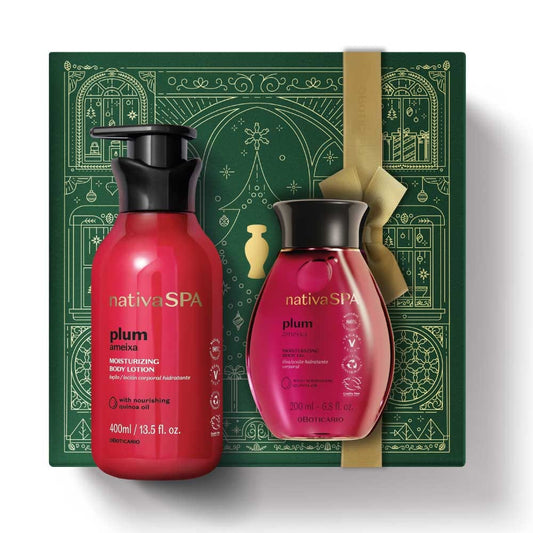 Kit de Natal Cuidado Nativa SPA Óleo Ameixa