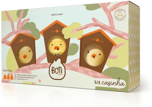 Coffret Boti Baby Casinha : Eau de Cologne + Savon liquide + Lotion hydratante (3 articles)