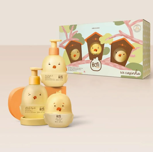 Coffret Boti Baby Casinha : Eau de Cologne + Savon liquide + Lotion hydratante (3 articles)